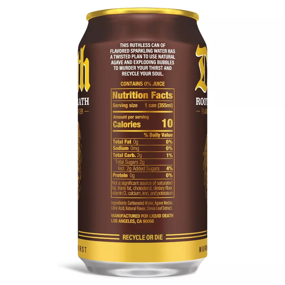 Liquid Death Flavored Sparkling Water 12oz Root Beer Wrath | XN