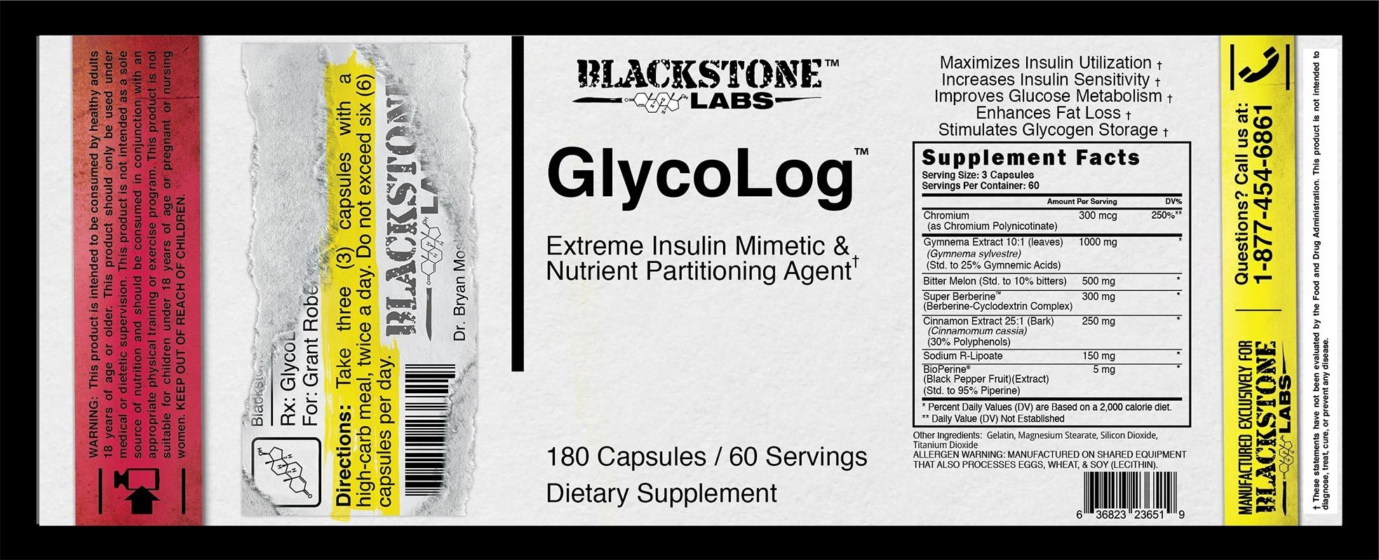 Blackstone Labs GlycoLog 180 Capsules 3 Blackstone Labs GlycoLog 180 Capsules - Image 3