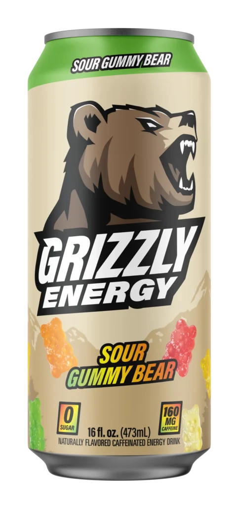 Grizzly Energy Drink Sour Gummy Bear | XN Supplements