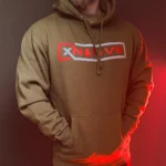 XNATIVE Unisex Heavyweight Hooded Sweatshirt Army L